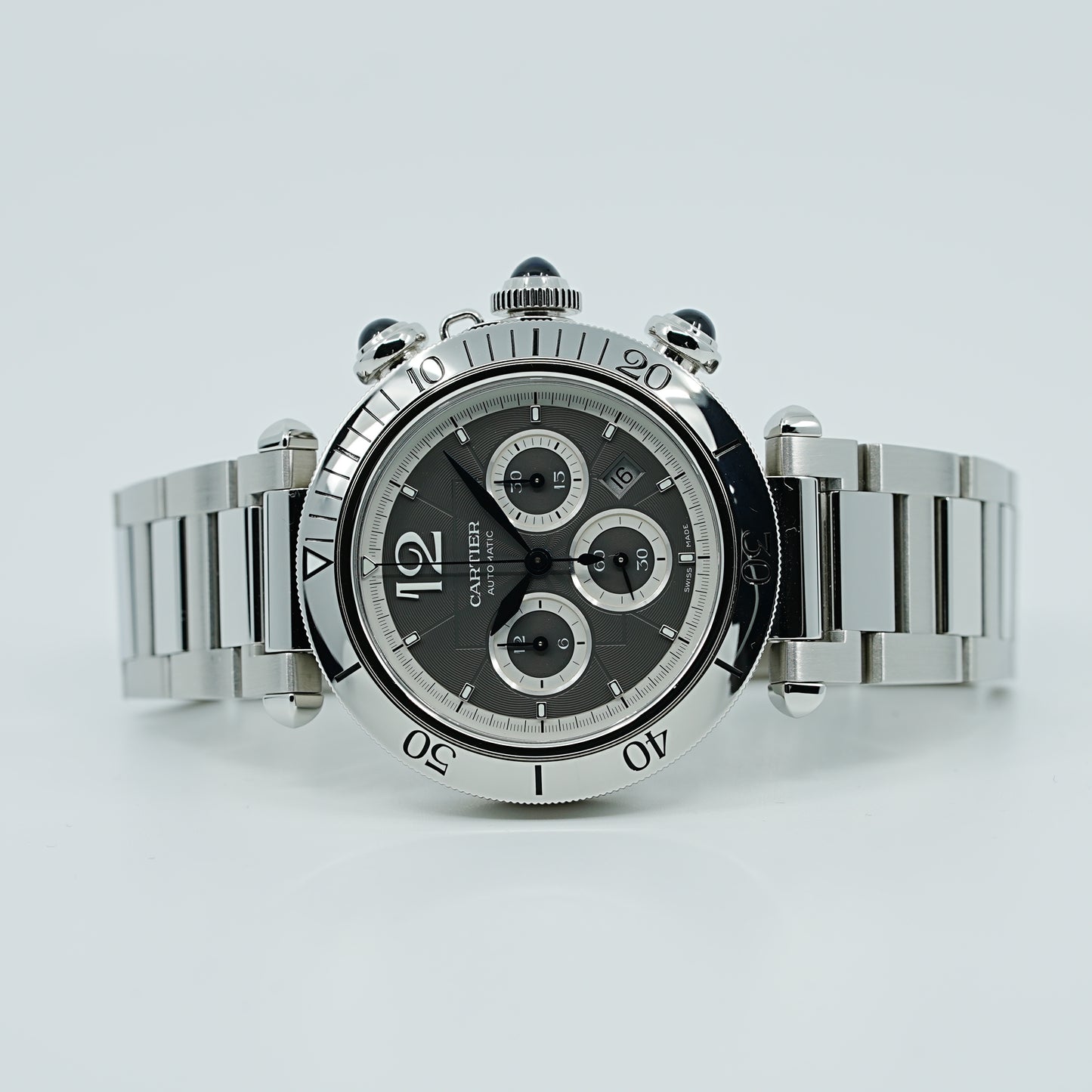 カルティエ CARTIER パシャ ドゥ カルティエ クロノグラフ 41mm WSPA0027 メンズ 中古