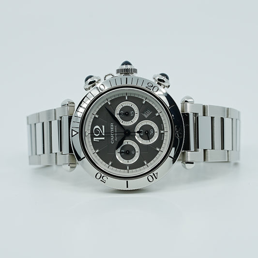 カルティエ CARTIER パシャ ドゥ カルティエ クロノグラフ 41mm WSPA0027 メンズ 中古