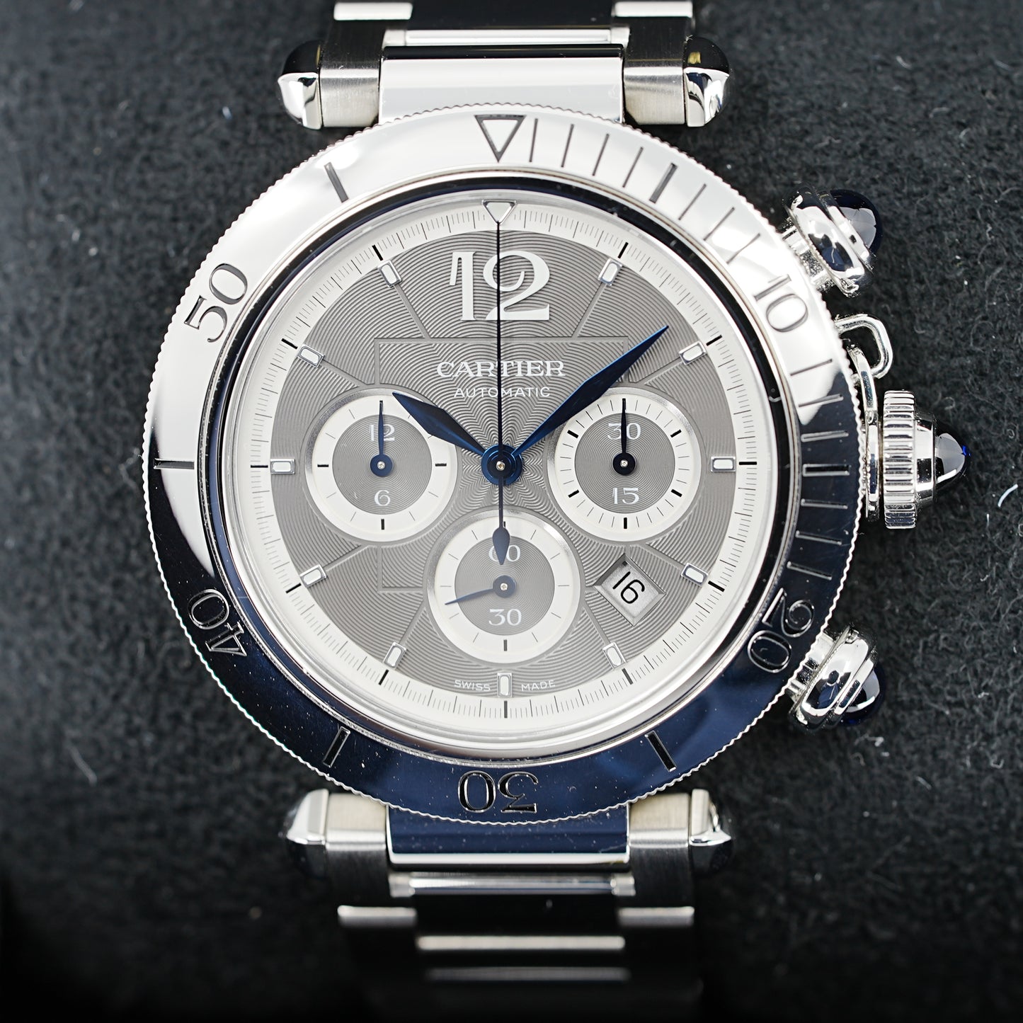 カルティエ CARTIER パシャ ドゥ カルティエ クロノグラフ 41mm WSPA0027 メンズ 中古