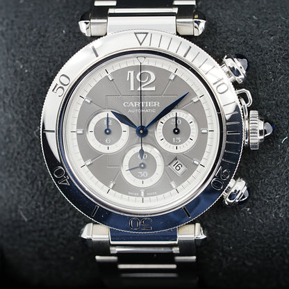 カルティエ CARTIER パシャ ドゥ カルティエ クロノグラフ 41mm WSPA0027 メンズ 中古