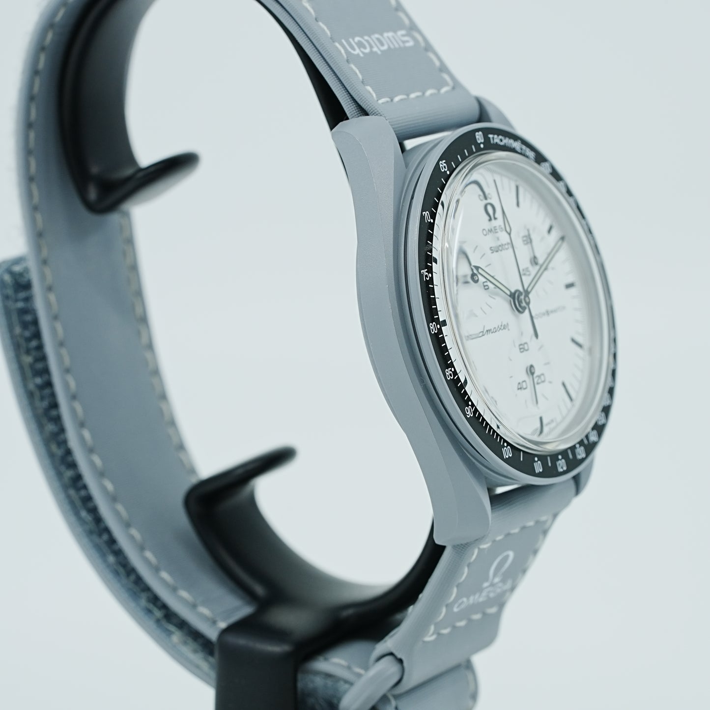 【未使用品】スウォッチ オメガ MOONSWATCH 1965 腕時計 SO33M106 ホワイト メンズ